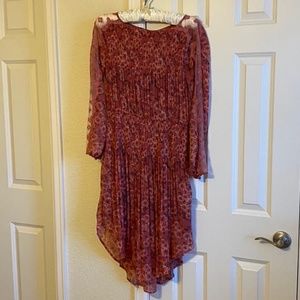 Floral Smocked Dress with Open Back